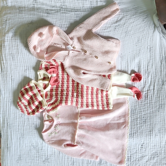 Cynthia Rowley Other - Girl's pink sweater dress bundle 6-9m